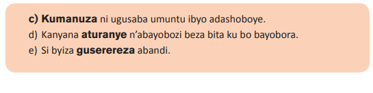 Course: Kinyarwanda ECLPE Copy 1, Topic: UMUTWE 1:KUBAKA UMUCO W’AMAHORO